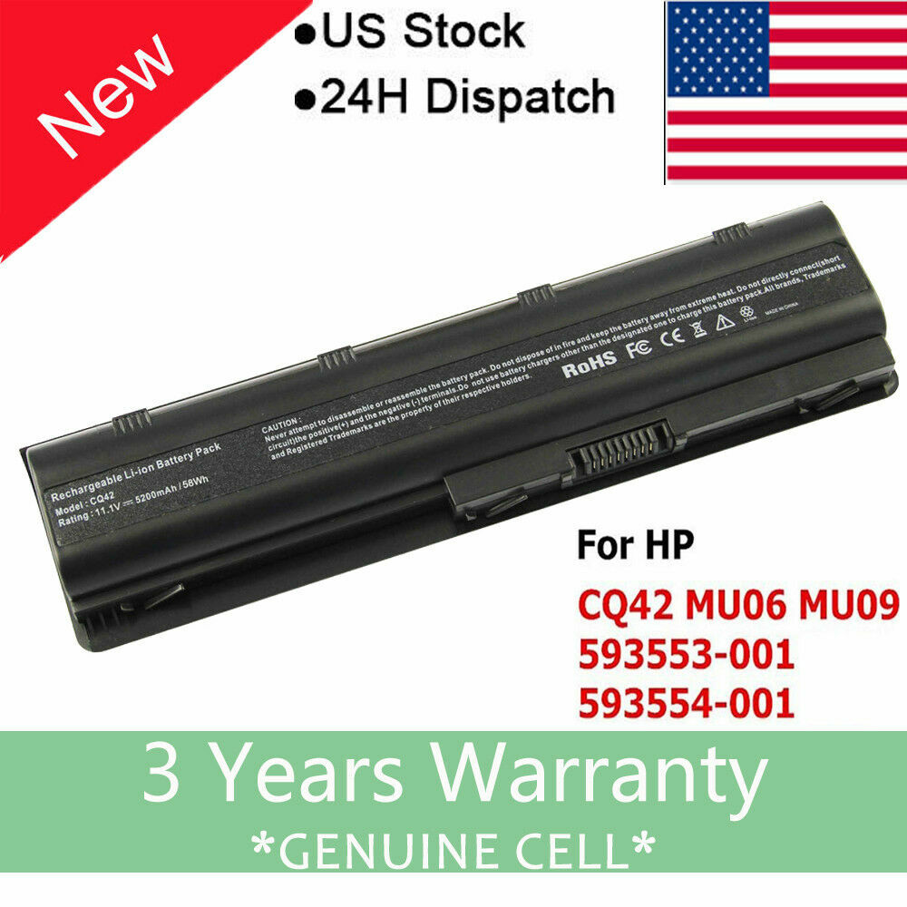 Battery For HP Pavilion 593553 dm4-1065dx dv7t-6000 CQ62 DV3-4000 F