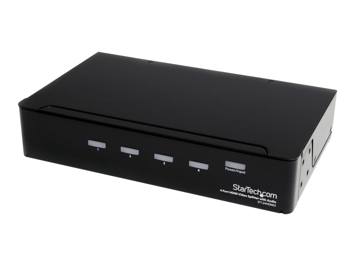 Startech HDMI Splitter 1 In 4 Out 1080p 4 Port -Mounting ST124HDMI2