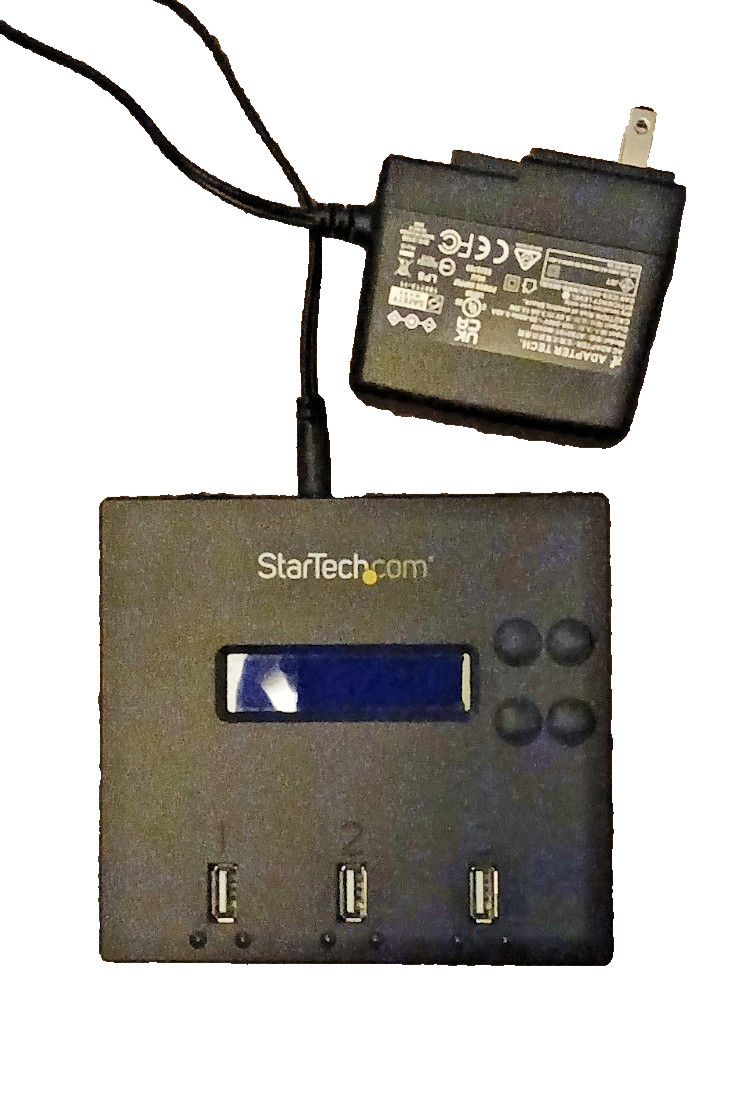 StarTech USBDUP12 1 to 2 Standalone USB Duplicator Eraser Flash Thumb Drive BLK