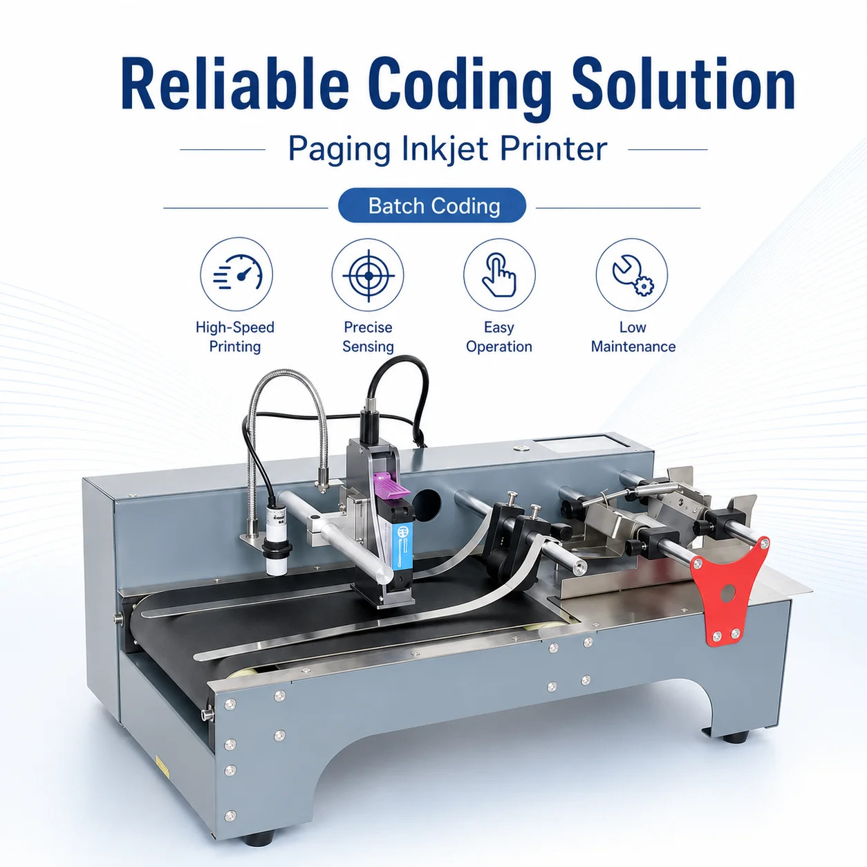 Pagination Inkjet Printer Prints Barcode and Lot Number on The Cardboard