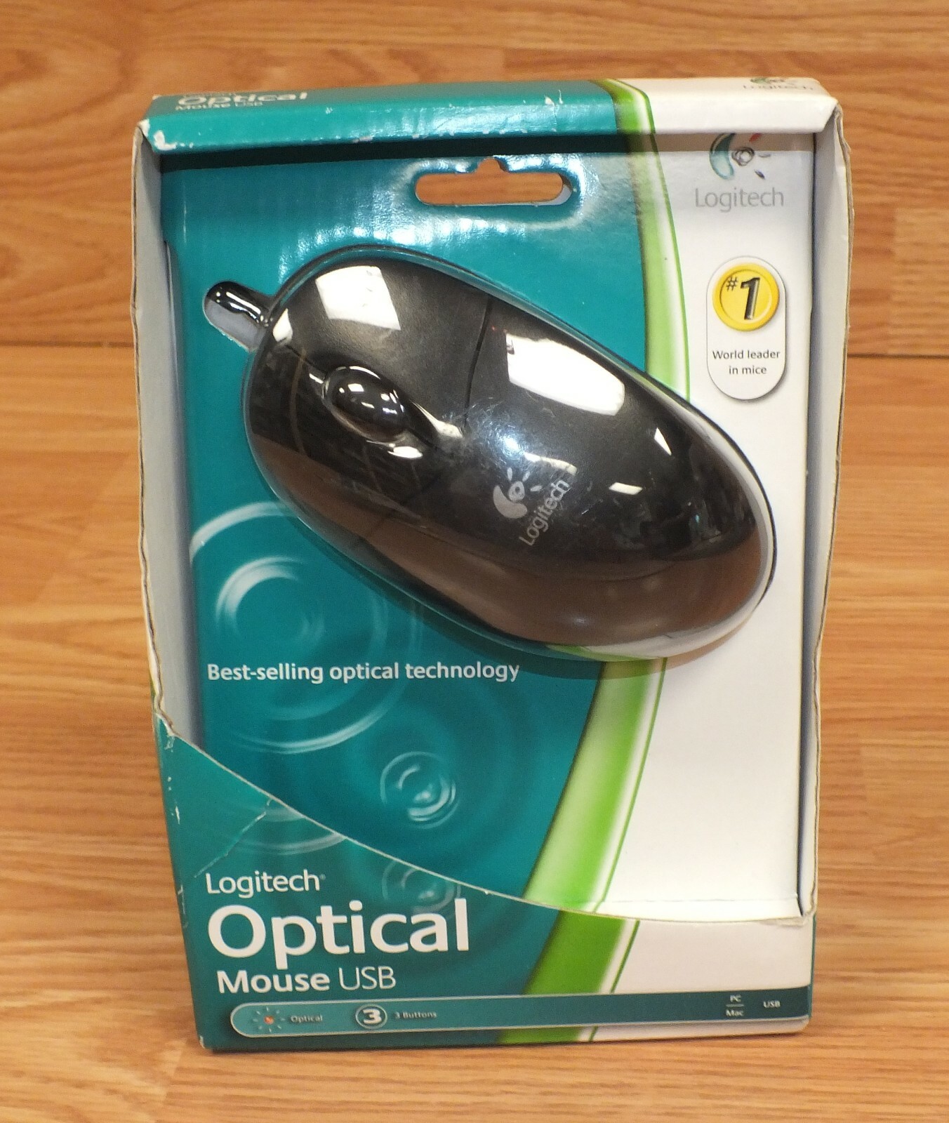Genuine Logitech (931369-0403) USB Wired Optical Computer Mouse **READ** 