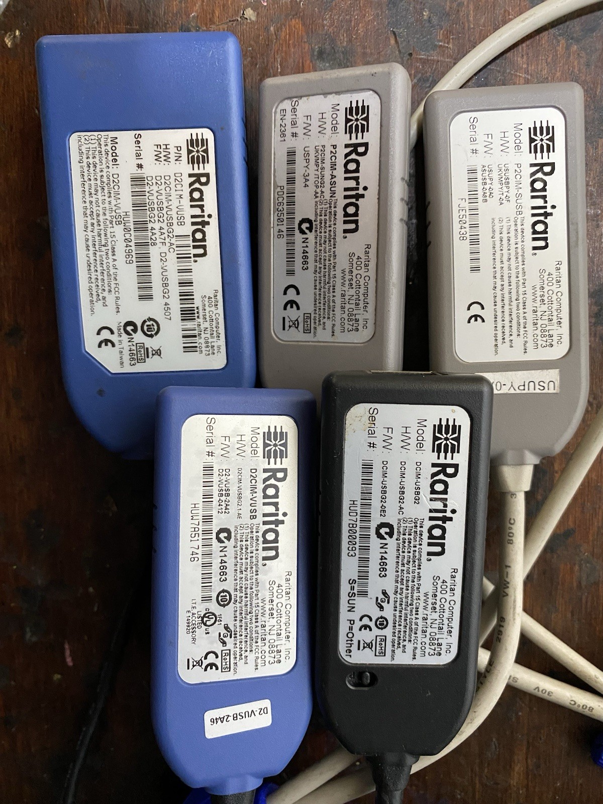 Raritan KVM CIM Lot x5 D2CIM-VUSB DCIM-USBG2 P2CIM-SUSB P2CIM-ASUN