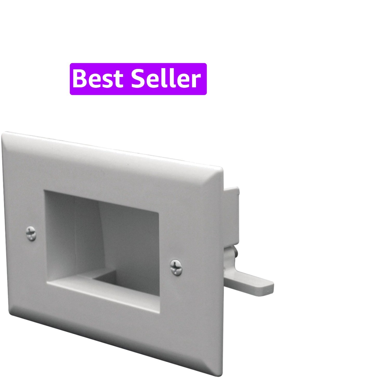 Electronics Easy-Mount Recessed Low Voltage Cable Wall Plate