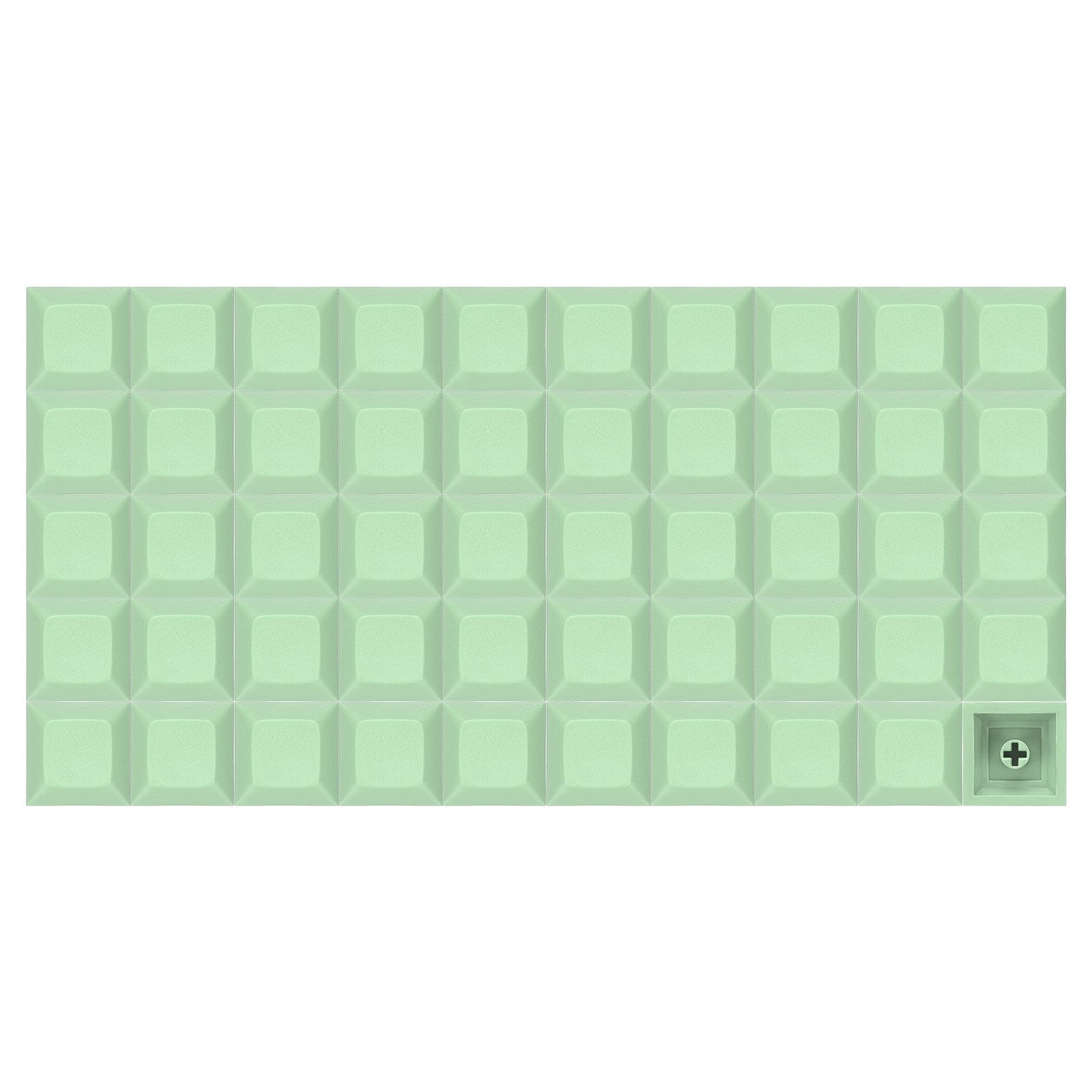 50 Pcs PBT Keycap Set DSA Mechanical Numeric Keypads for Keyboard, Light Green