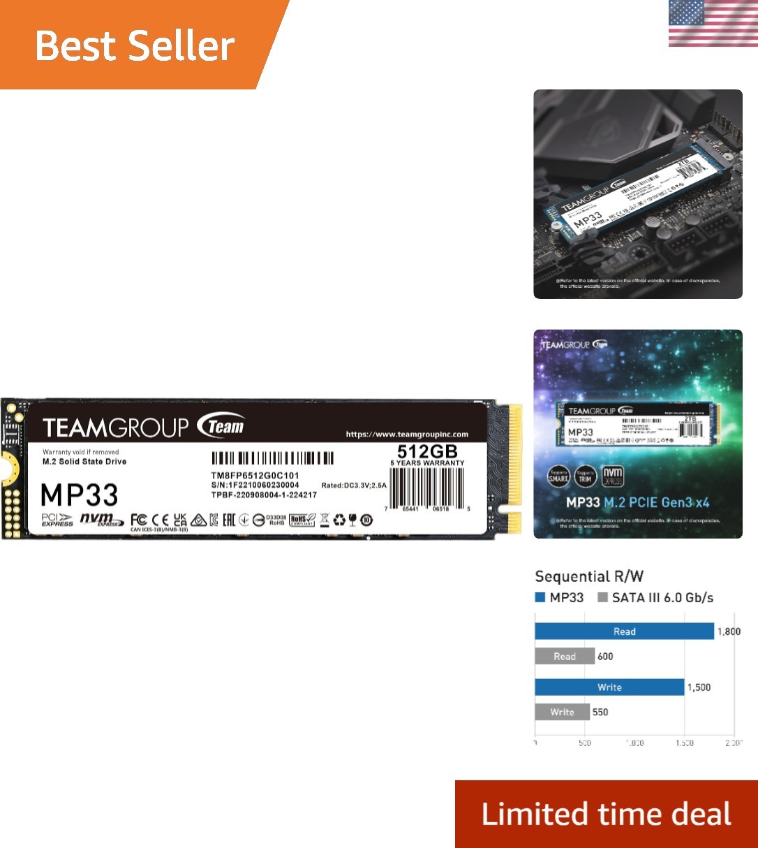 Ultra-Fast 512GB M.2 SSD with SLC Caching – Perfect for Gaming & Work