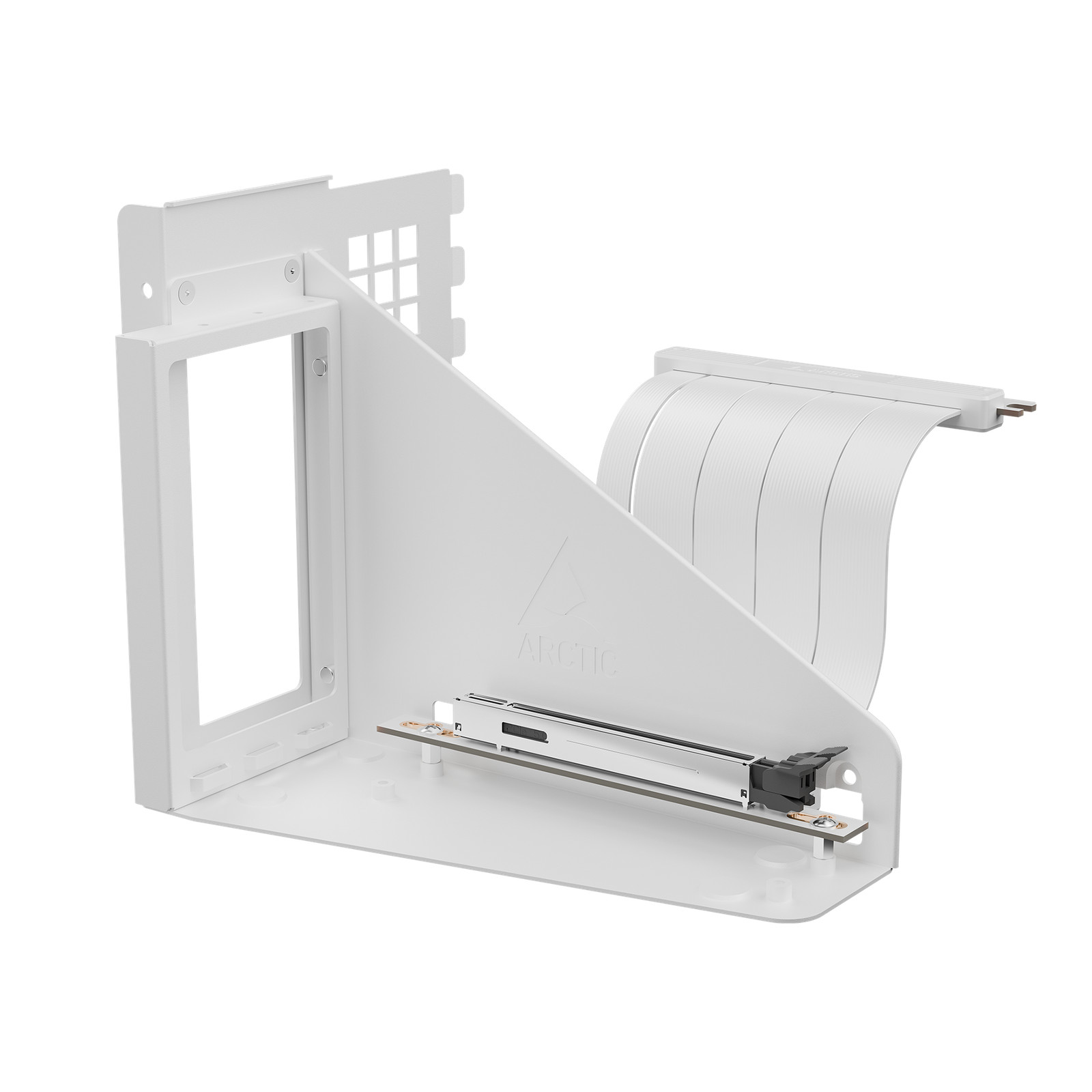 ARCTIC Accelero Vertical GPU Mount, PCIe 5.0 x16 Riser Cable 160mm (White)