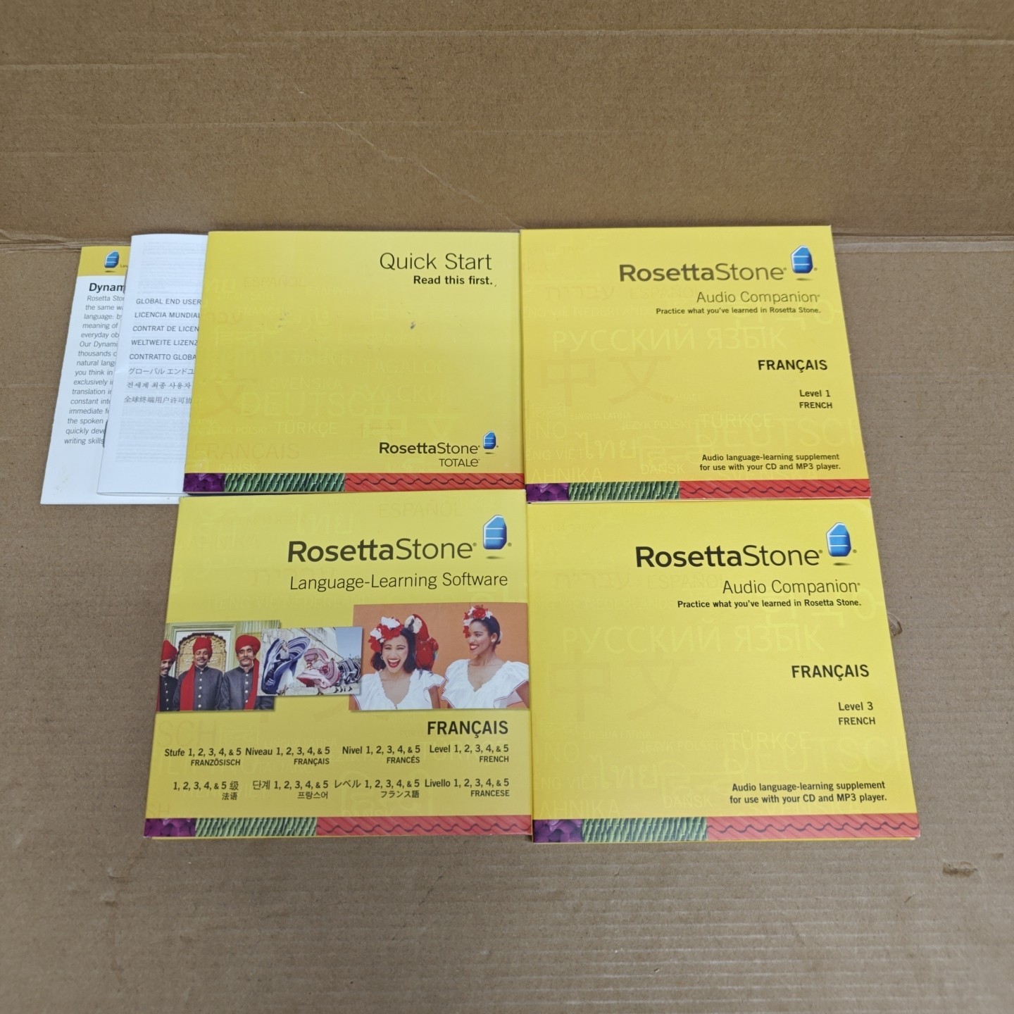 Rosetta Stone Francais Level 1-5 FRENCH Incomplete As Pictured (13-3)