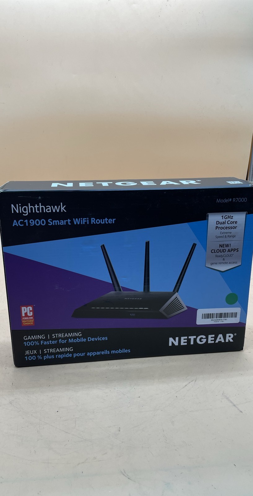 Netgear R7000 Nighthawk AC1900 Smart WiFi Router Dual Band Gigabit Wireless