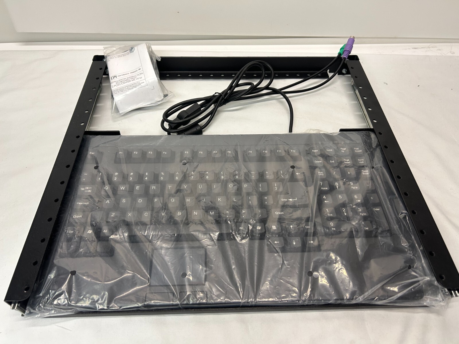NEW Chatsworth 13490-719  Keyboard & Tray for 2-Post Rack  19"W x 1U  Black