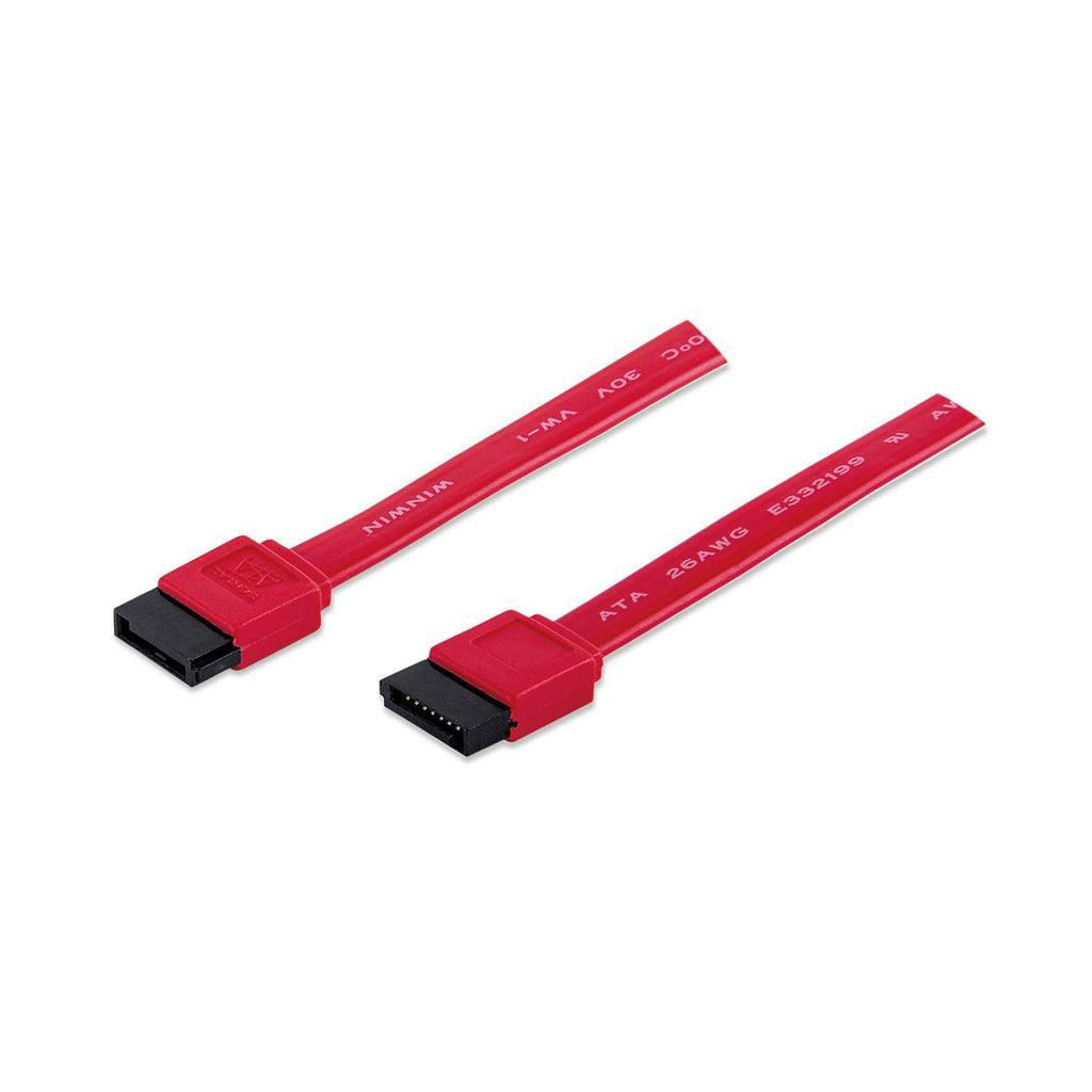 Manhattan 340700 SATA Data Cable 7-Pin Male to Male, 50 cm (20 in.), Red ~E~