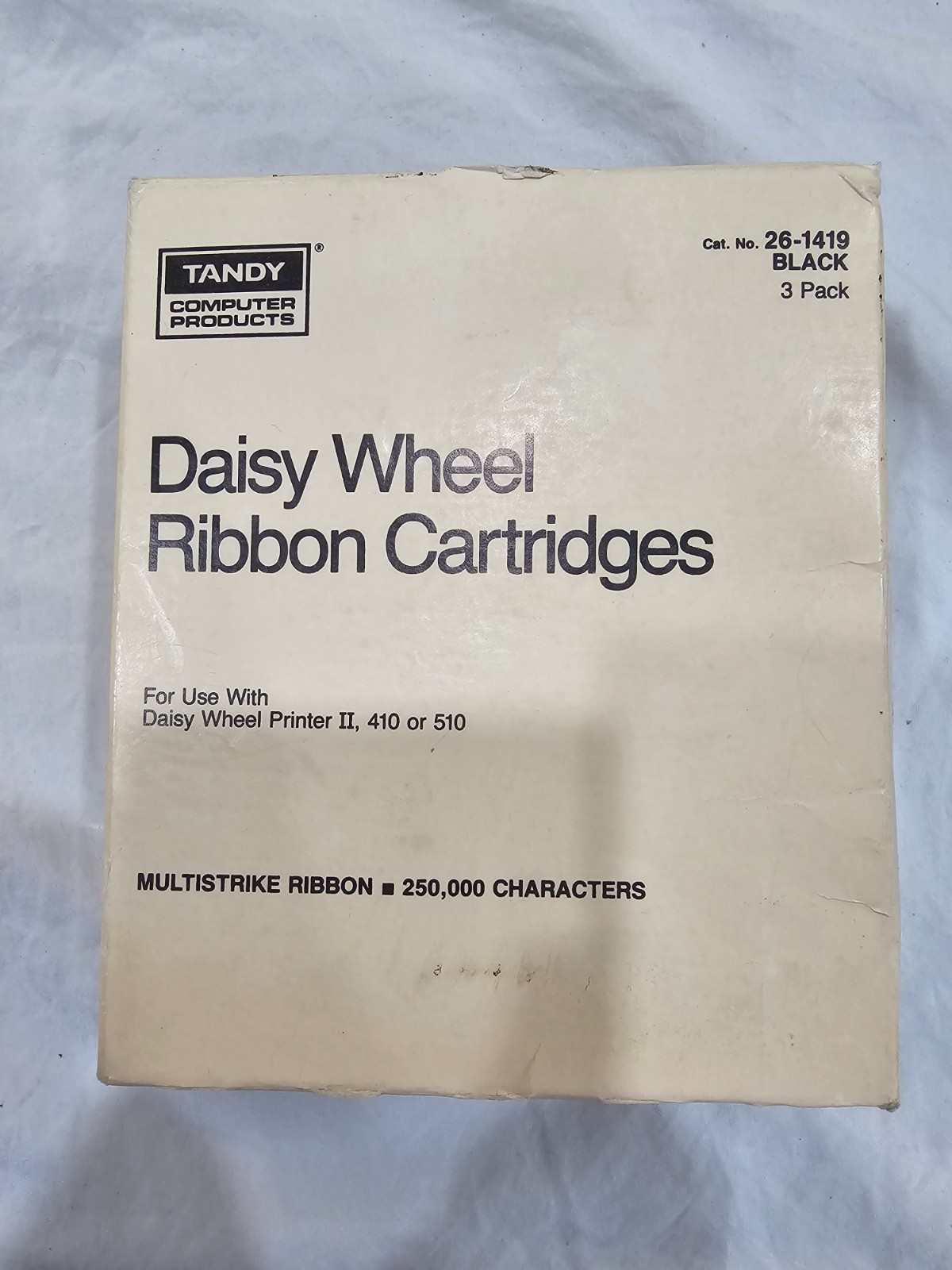 Tandy Daisy Wheel Ribbon Cartridges Printer II 410 510 TRS-80 26-1419 Black. J1