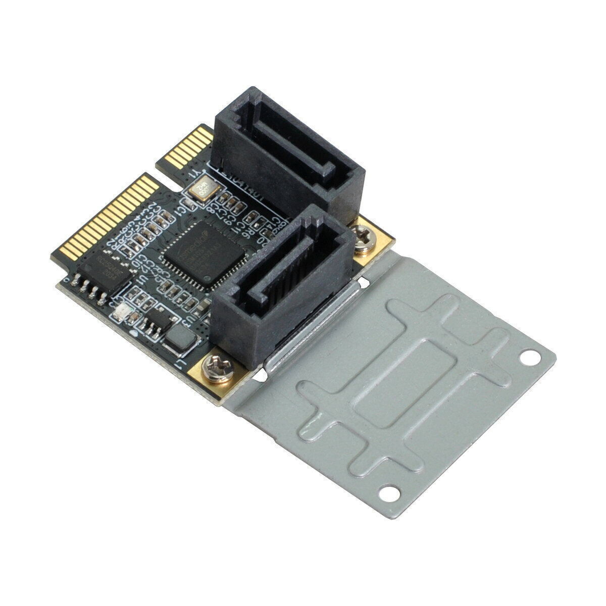 CY Mini PCI-E PCI Express to SATA 3.0 Dual Ports Adapter Hard Drive Card