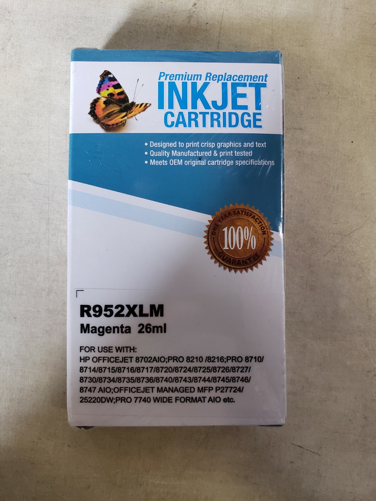 Premium Replacement INKJET Magenta 26ml Ink Cartridge - R952XLM