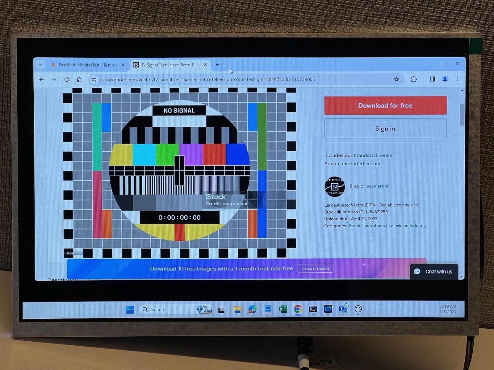 10.1 inch IPS LCD WXGA 1280x800 HDMI DIY Raspberry pi Signage