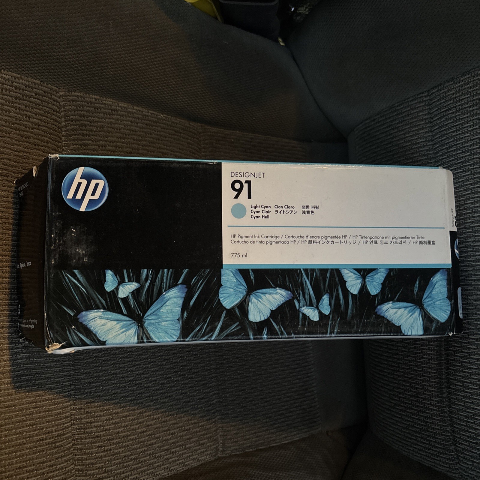 HP original 91 light cyan C9470A DesignJet Z6100 Series OVP DATUM 10/2022