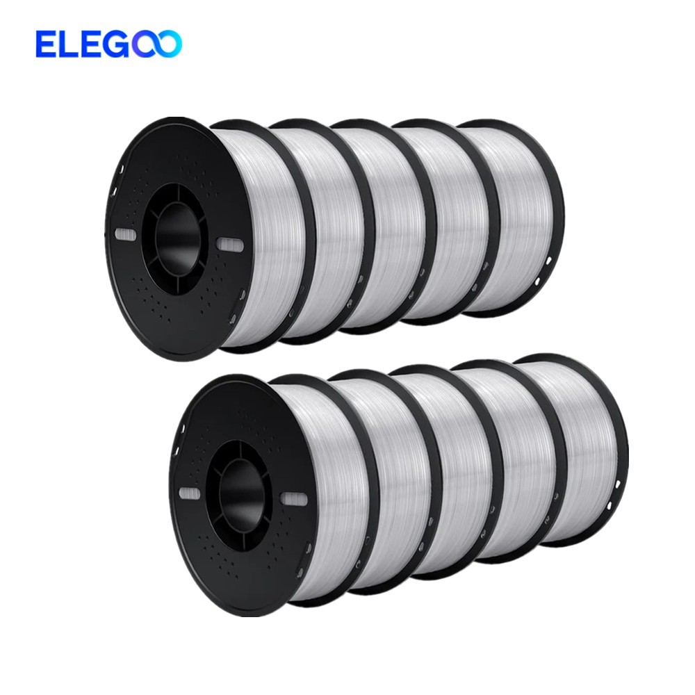 ELEGOO TPU 95A 1KG Translucent 1.75mm 3D Printer Filament 10 Rolls US Ship