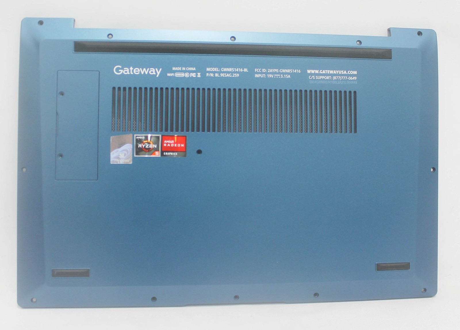 GWNR51416-BL-BASE Gateway Bottom Base Cover Blue Gwnr51416-Bl "GRADE A"