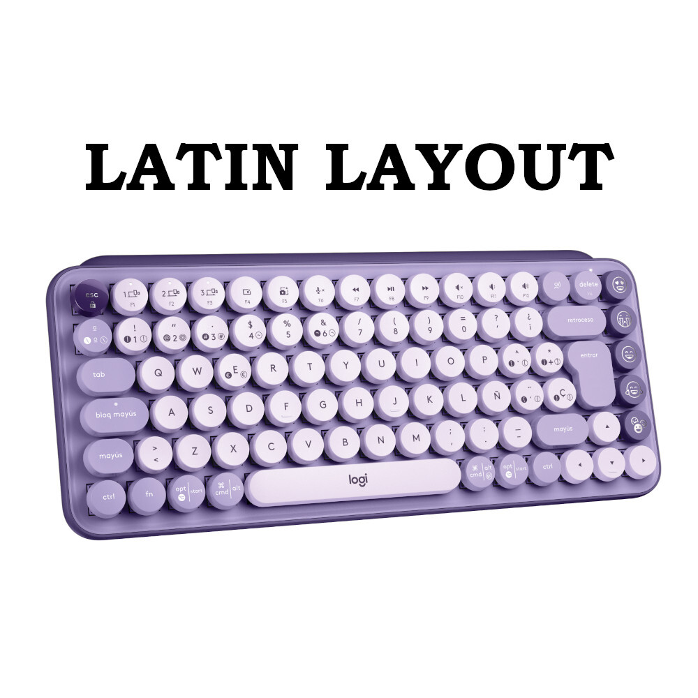 Logitech POP Keys Wireless Bluetooth Mechanical Keyboard (Cosmos) (Latin Layout)