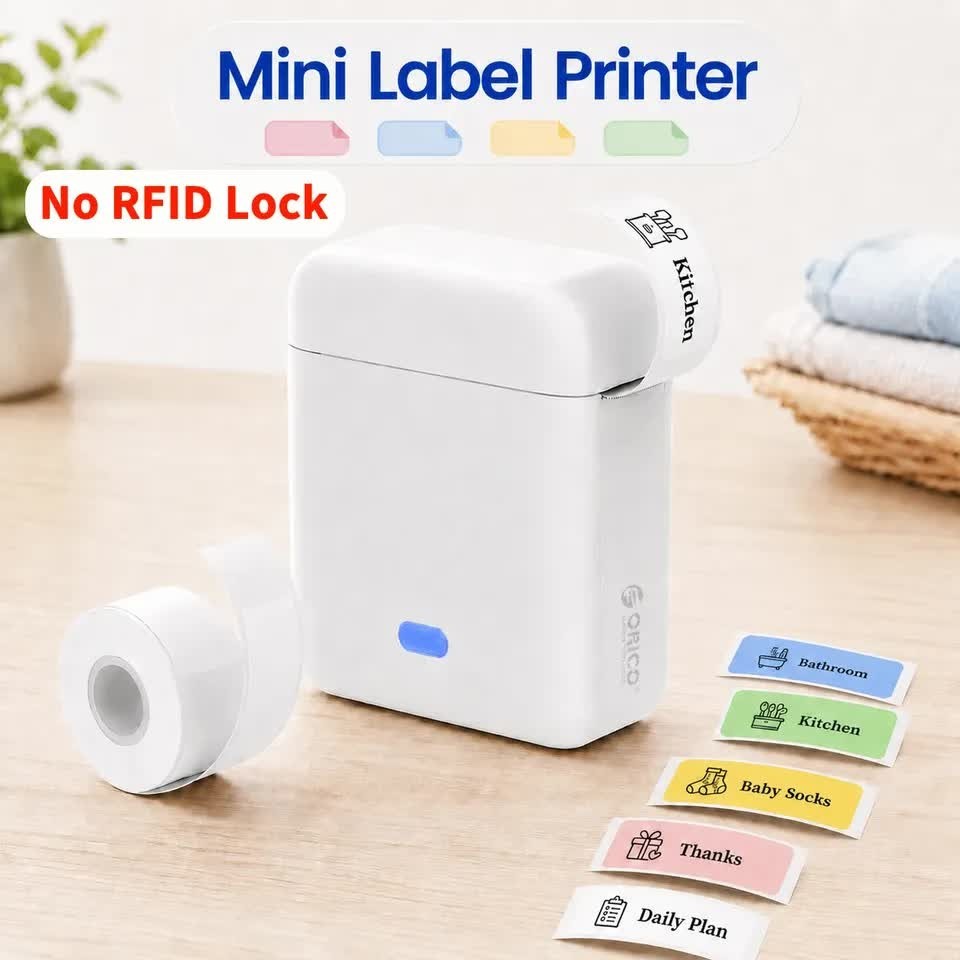 Mini Portable Bluetooth Thermal Label Printer USB-C Inkless Phone App