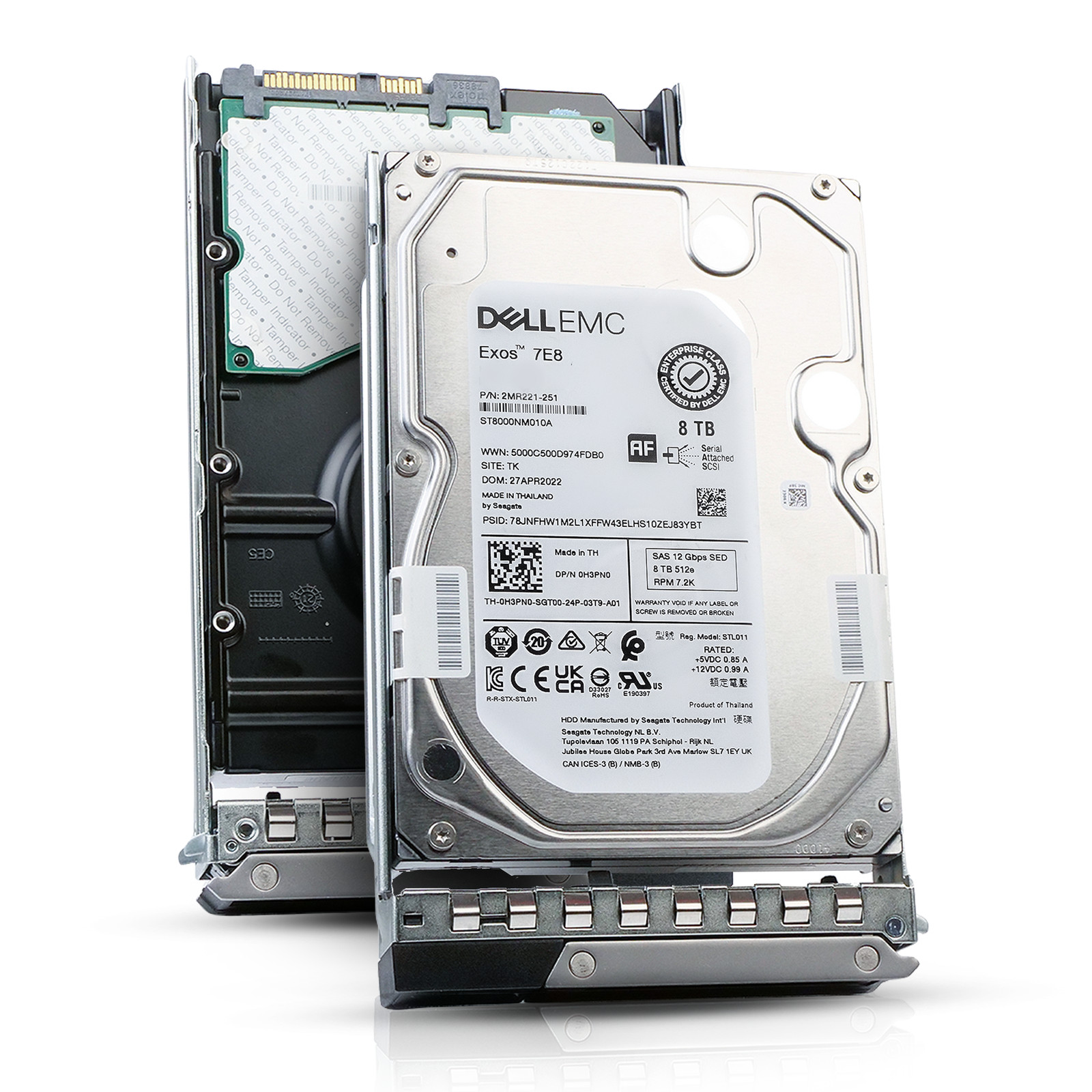 Dell 8TB 7.2K RPM SAS 12Gb/s 512e 3.5" Enterprise PowerEdge HDD 400-ASID G16