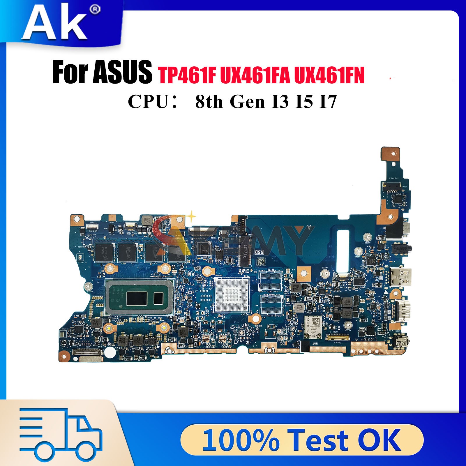 UX461FA Motherboard For ASUS UX461FA TP461UN UX46UN TP461UA Mainboard W/CPU