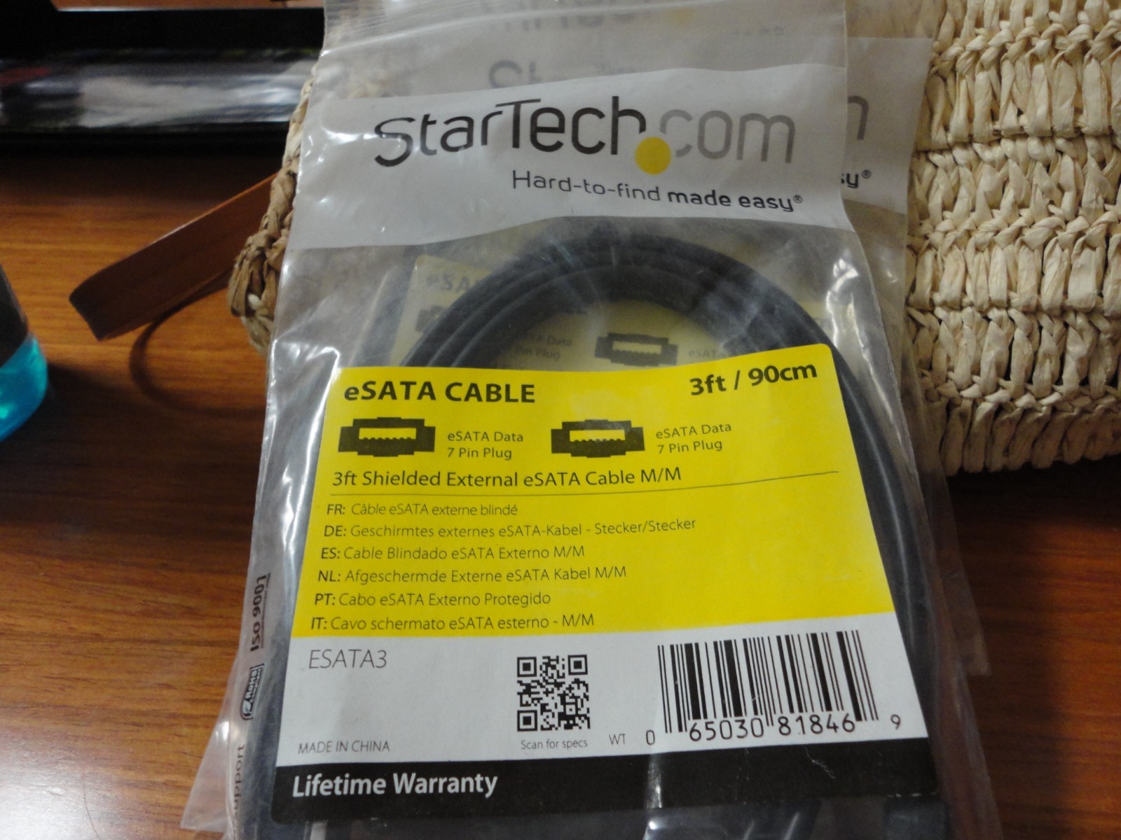 Startech USB 3.0 To eSATA HDD SSD ODD Drive Adapter Cable 3 Ft Long USB3S2ESATA