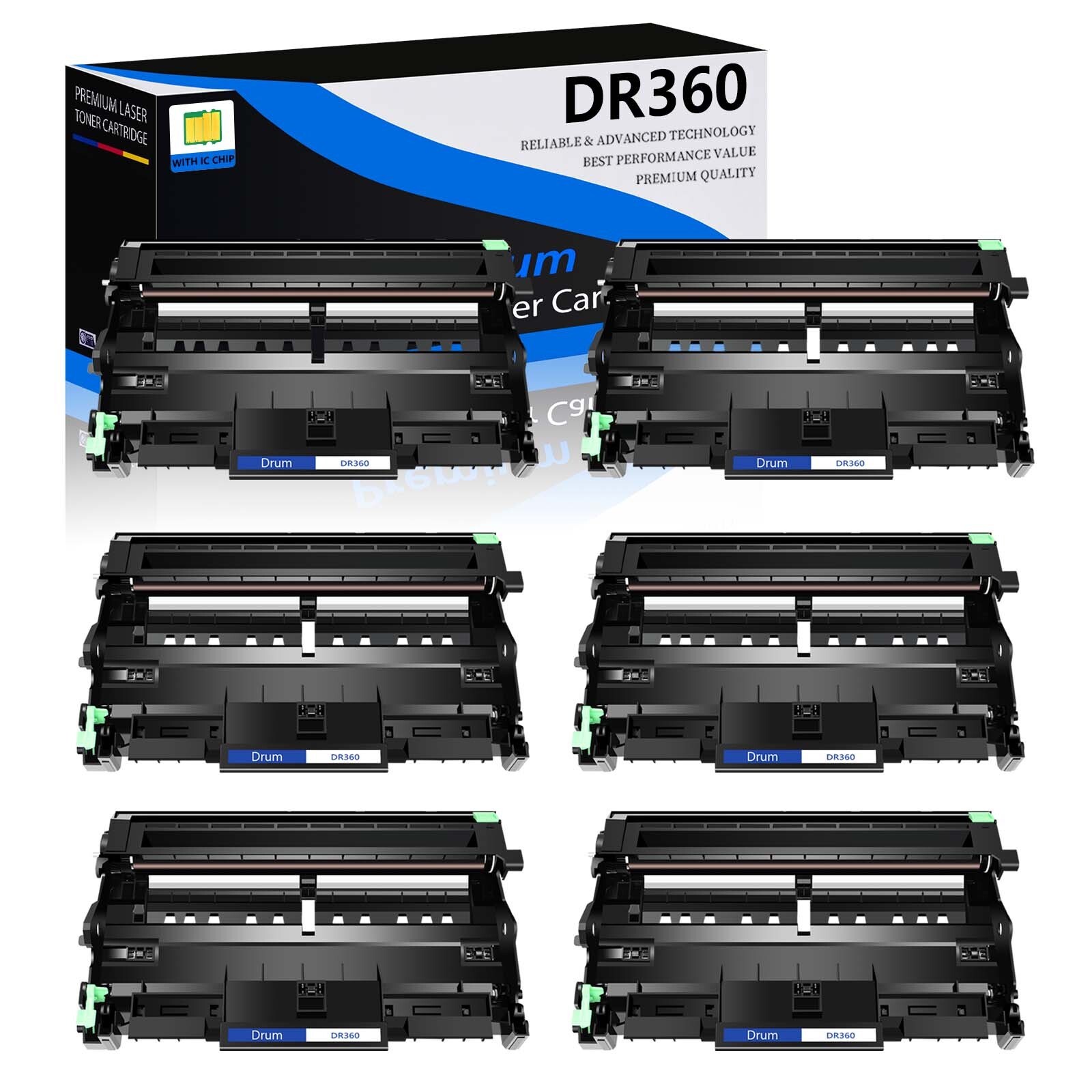 6PK DR360 High Yield Drum Unit For Brother MFC-7320 MFC-7340 MFC-7440 7450 7840N