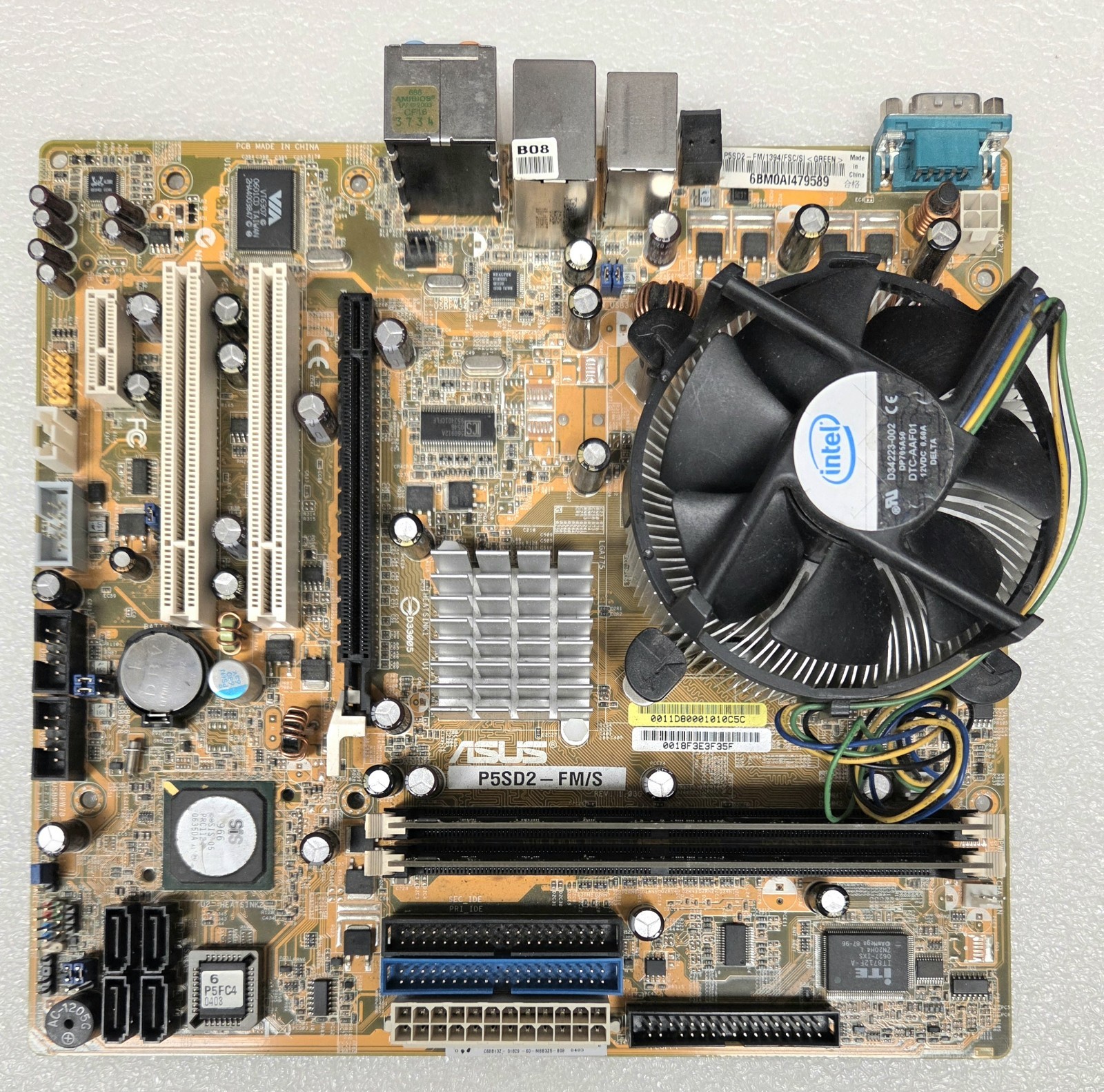 Fully Restored Fujitsu/Siemens P5SD2-FM/S  Motherboard w/P D 2.8G,1GB,128GB,XP