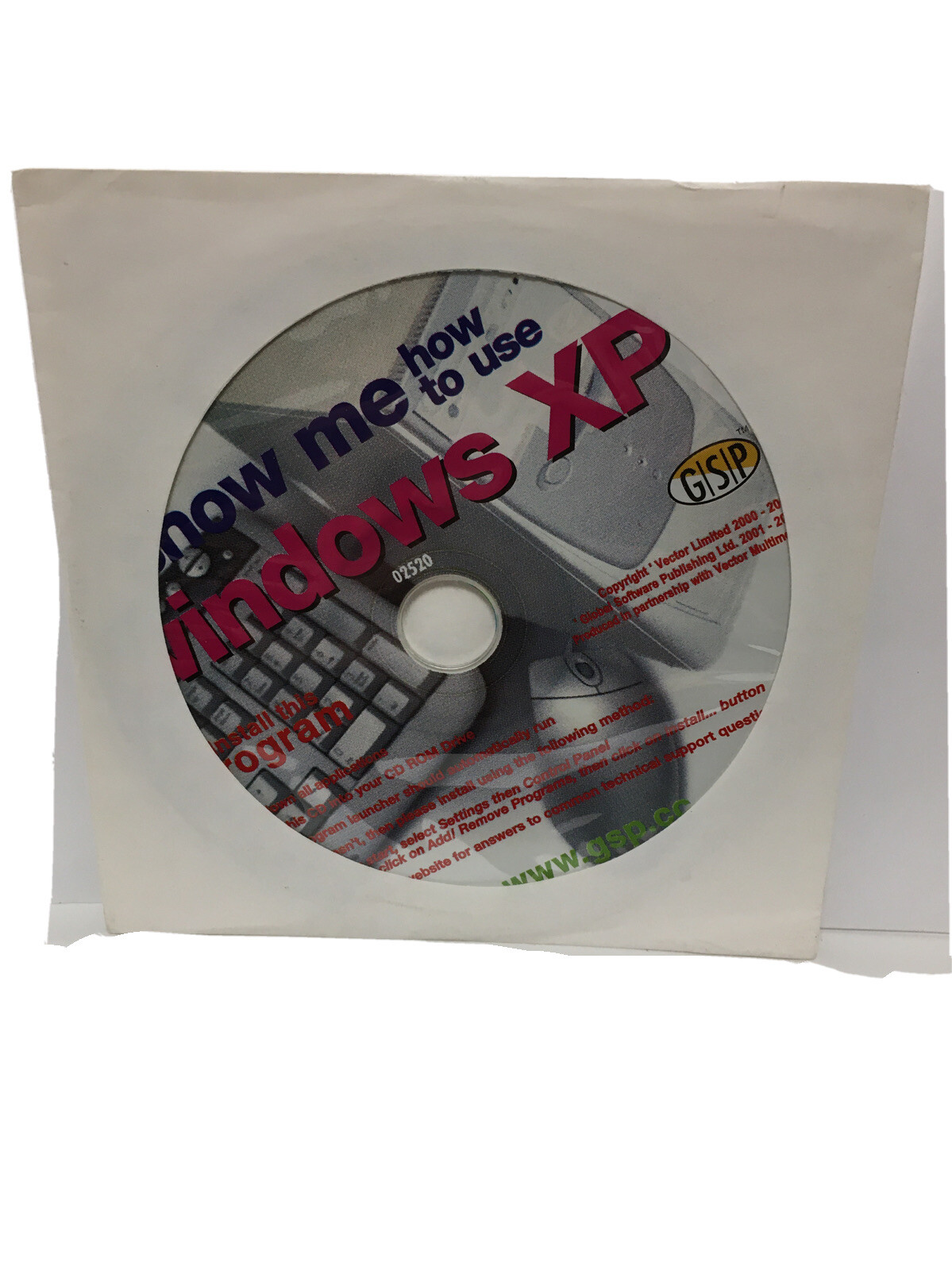 Show Me How to Use Windows XP PC CD-ROM No Jewel Case