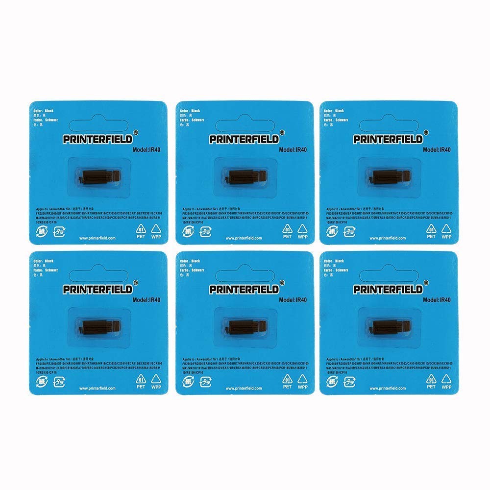 Calculator Printer Ribbon Ink Roller IR40 6-Pack