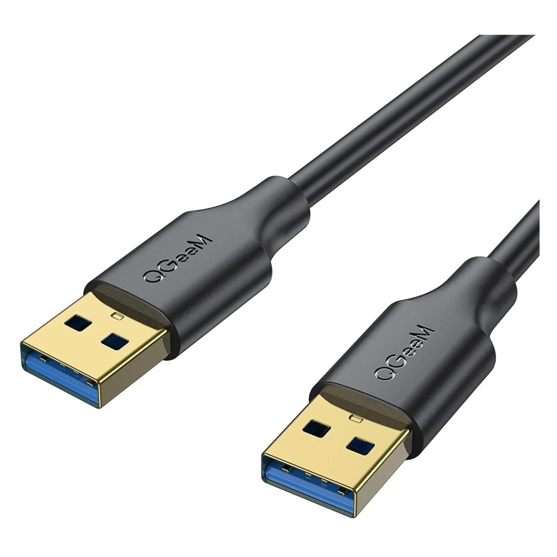 USB 3.0 Cable 3FT, QGeeM USB to USB Cable, USB A 3.0 - Male to Male Cable