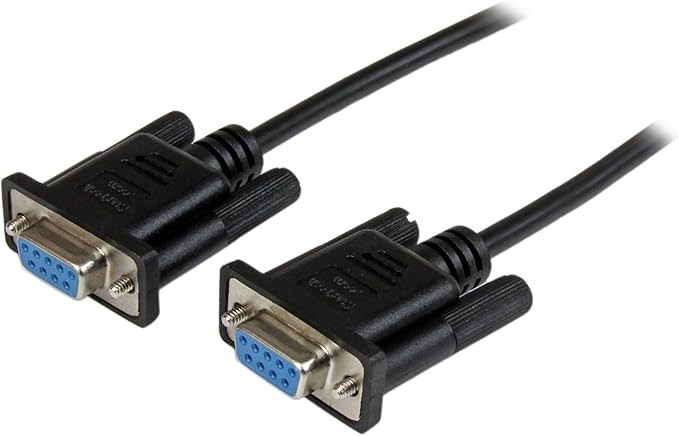 StarTech 2m DB9 RS232 Serial Null Modem Cable, F/F, Black (SCNM9FF2MBK)