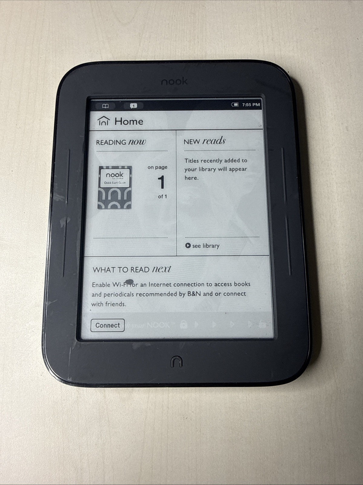 Barnes & Noble BNRV300 Simple Touch WiFi E-Reader Black TESTED & WORKING N8