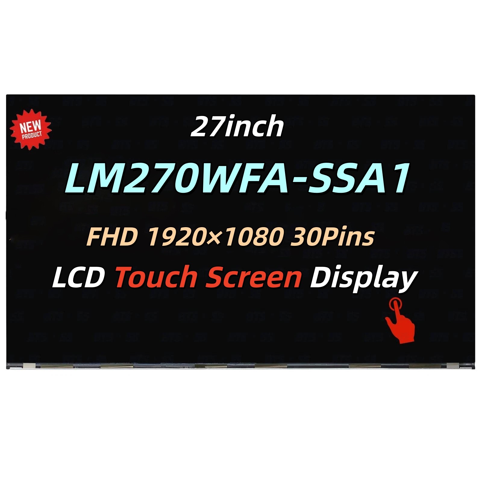 27.0" LCD Screen for HP All-in-One 27-D 27-dp1086qe FHD 30pin Touch Display