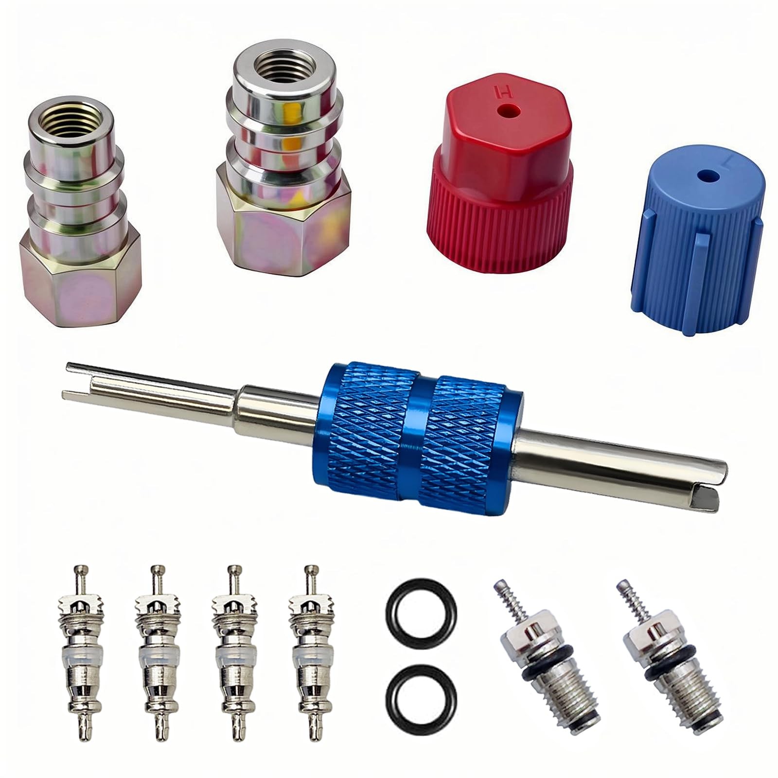 R12 to R134A AC Retrofit Fitting Adapter Kit, Conversion Adapter- A 