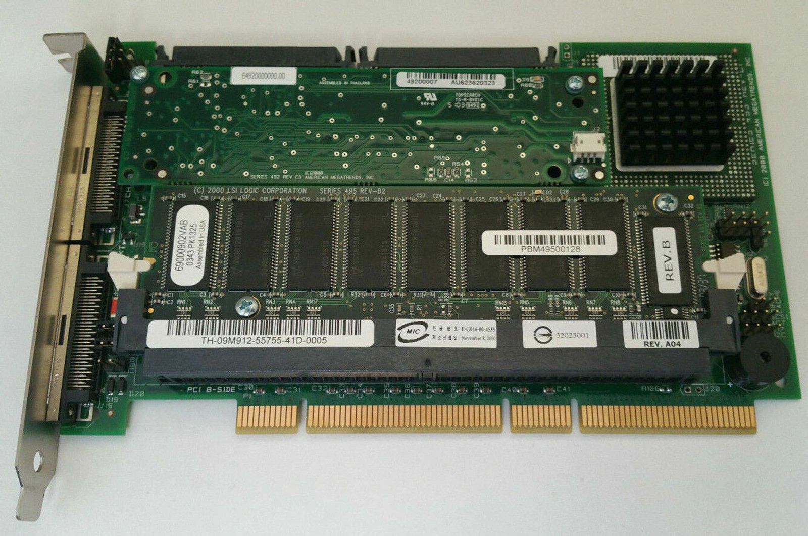 Dell 9M912 PERC 3DC Dual Ultra160 LVD SCSI PCI Raid Controller Adapter 128MB