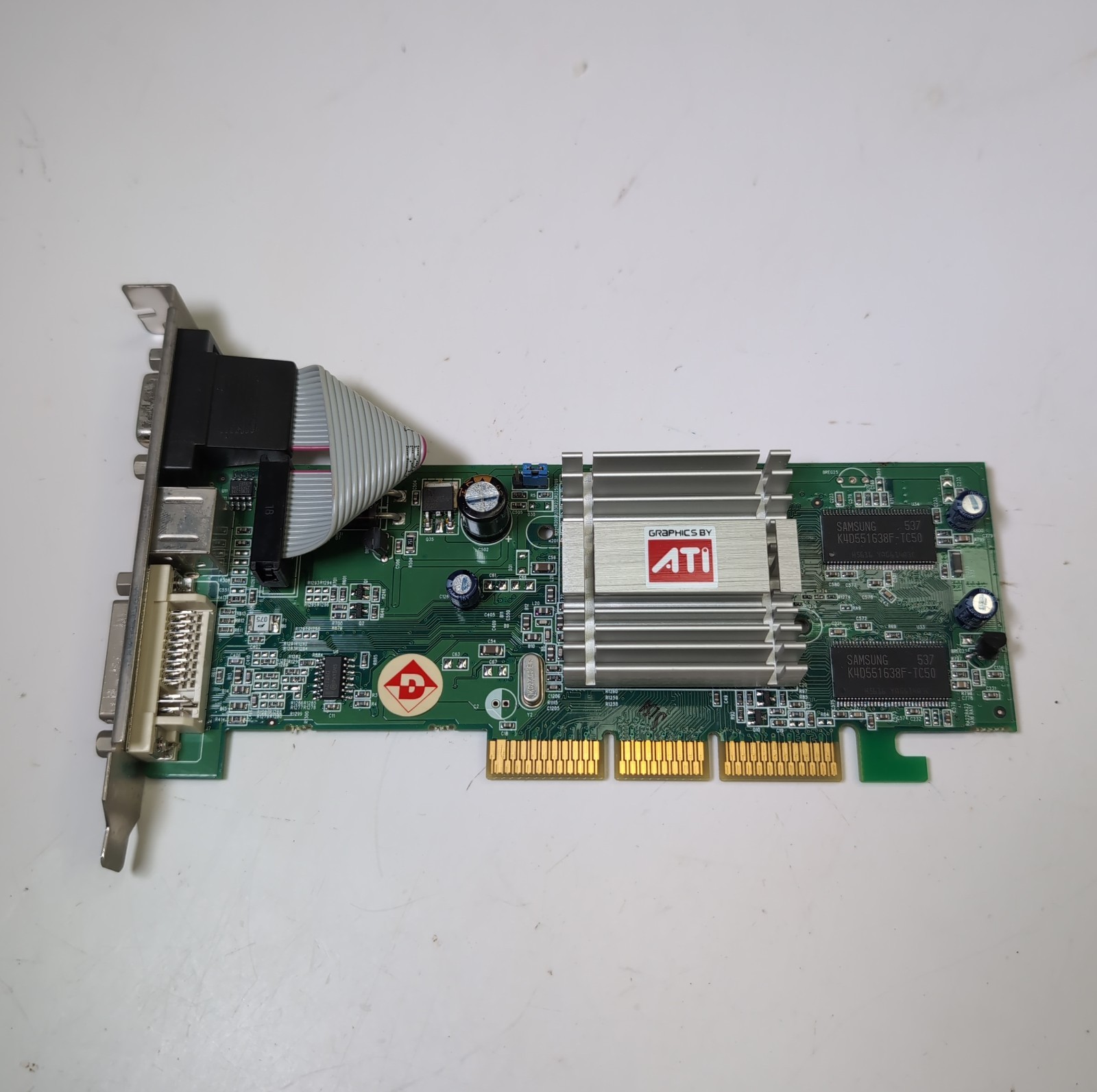 ATI Radeon 9250 128MB DDR AGP Graphics Card DVI VGA TV-Out 1024-RC26-1F-BD