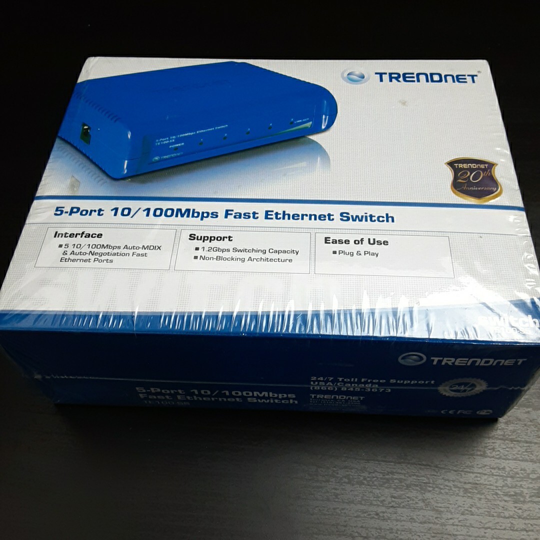 TRENDnet 5-Port 10/100Mbps Ethernet Switch TE100-S5 Brand  Blue new