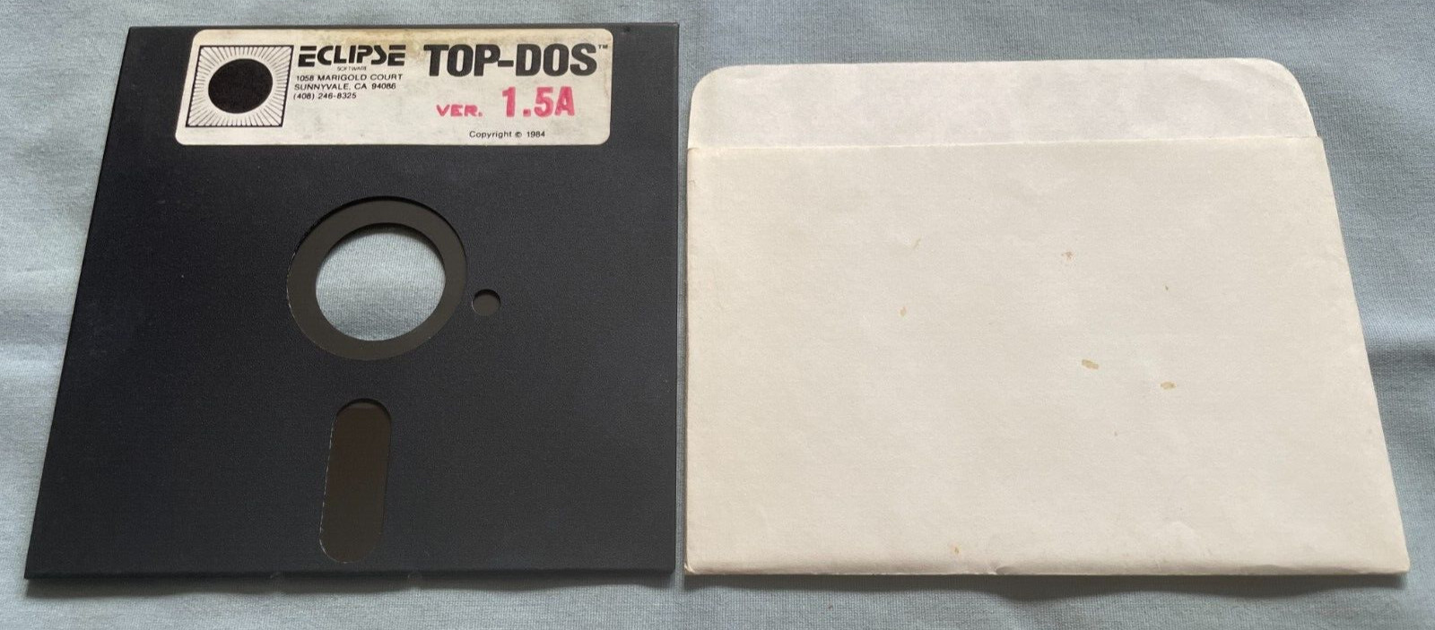 TOP-DOS VER 1.5A - 1984 Atari 400/800 Computer R9 Eclipse Software Disk TESTED