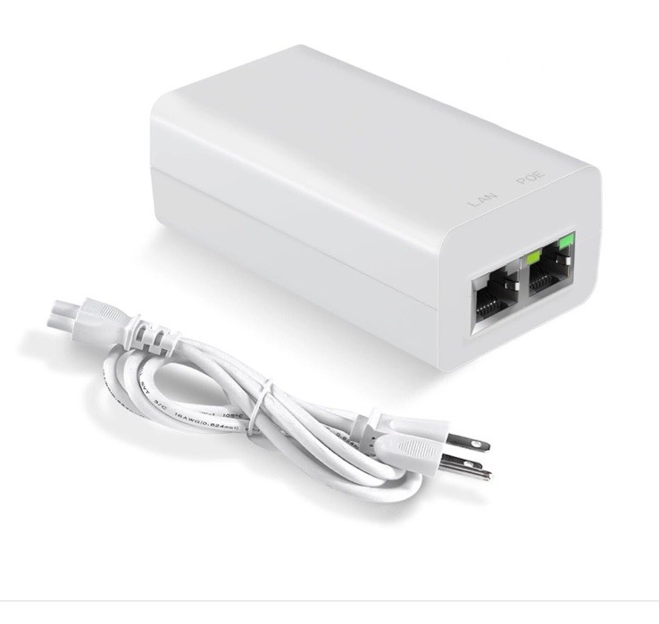 Gigabit PoE Injector 48V 15W IEEE802.3af Power Over Ethernet PoE Adapter Sing...