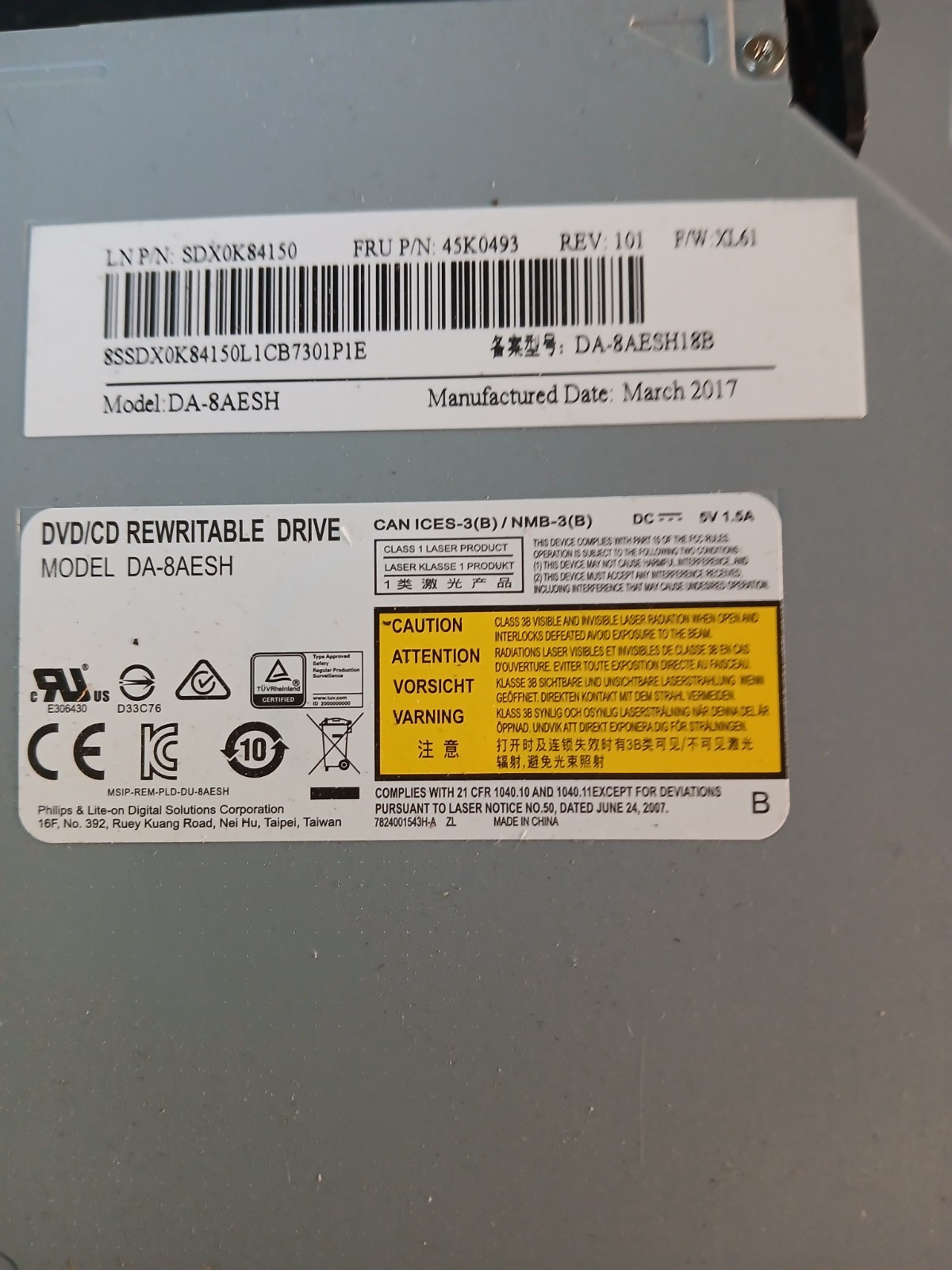 Lot Of 10 SDX0K84146 SDX0K84150 HL Data  Super Multi CD / DVD-RW  FRU 45K0493 