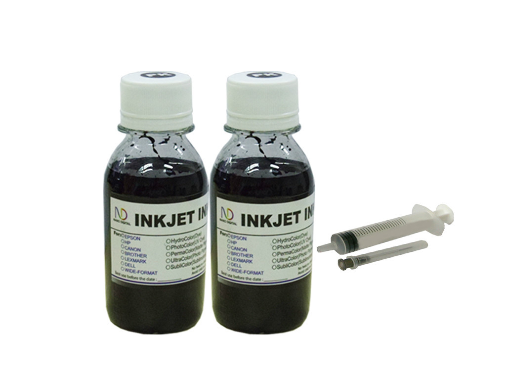 2x4oz Black Refill Ink for Canon PGI-220 CLI-221 MP990 MX860 MX870 iP3600 1p1d