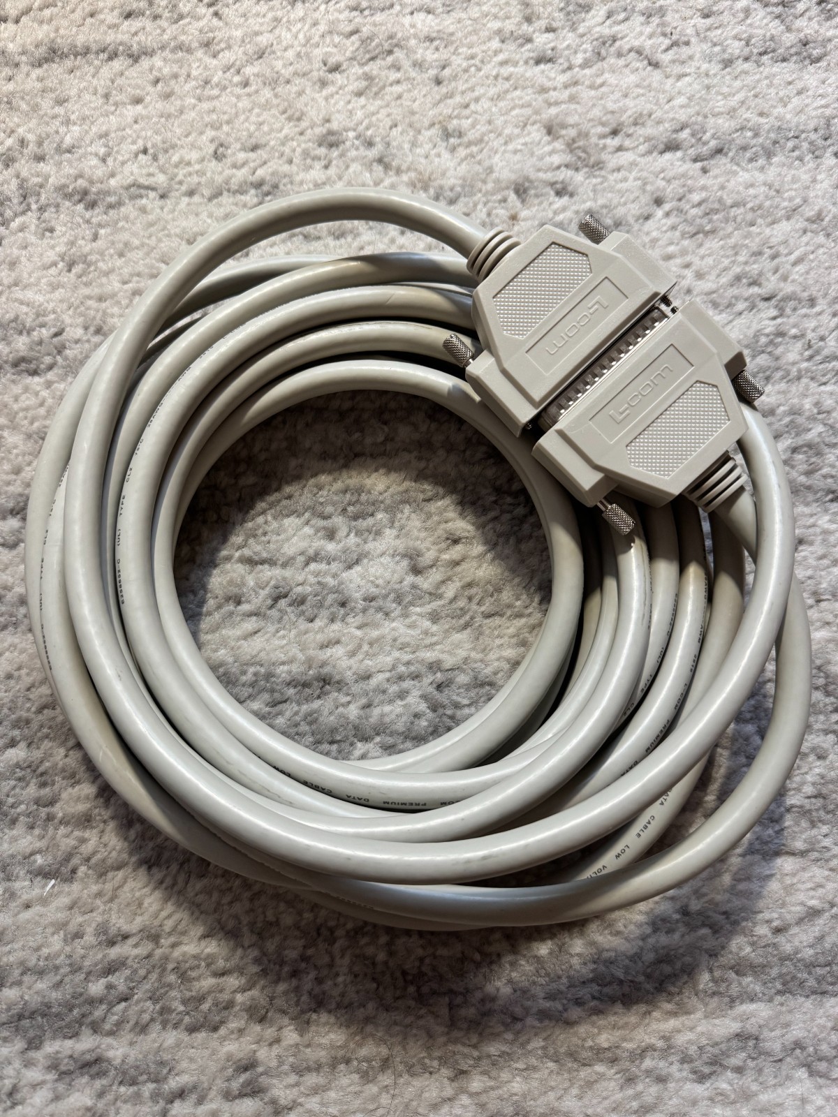 EUC L-Com 20' Shielded Male-to-Female Computer Data Cable E258652-C CL2 28AWG