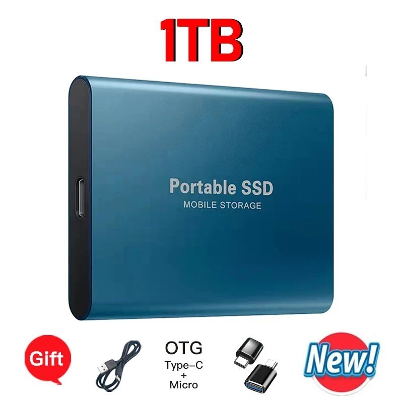 Portable SSD 4TB External Solid State Drive USB 3.2 Type-C for Laptop PC Mac