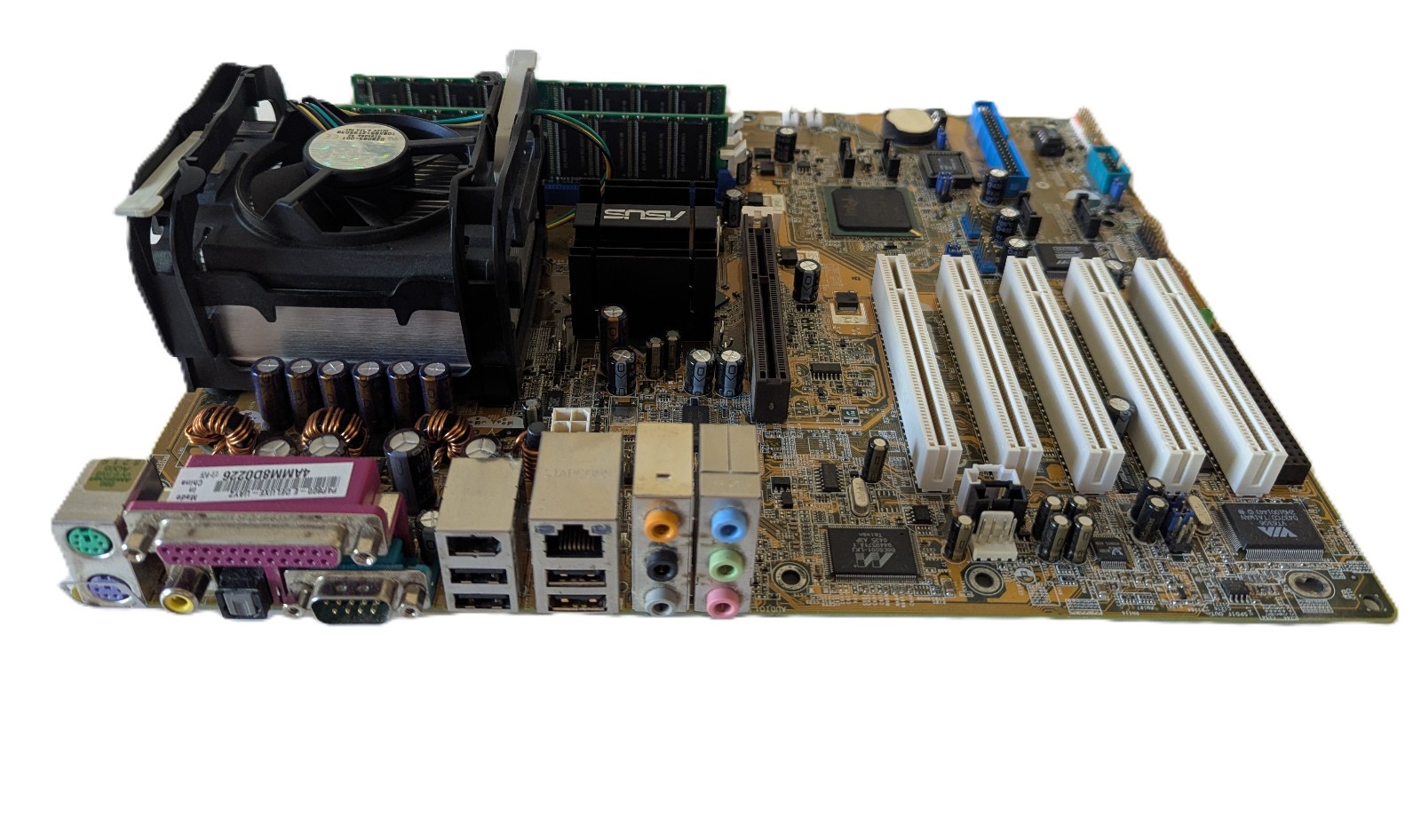 ASUS P4P800-E Deluxe ATX Motherboard Pentium 4 CPU 2.8 GHz 1 GB RAM I/O Shield