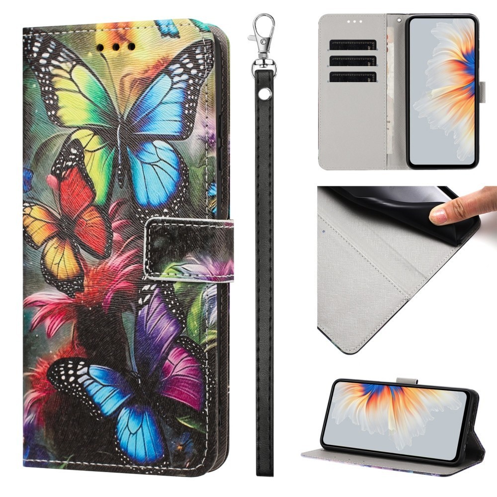 Cat Flower Butterfly Wallet Cover Case For Nokia G22 C32 G10 Itel S26 Fujitsu
