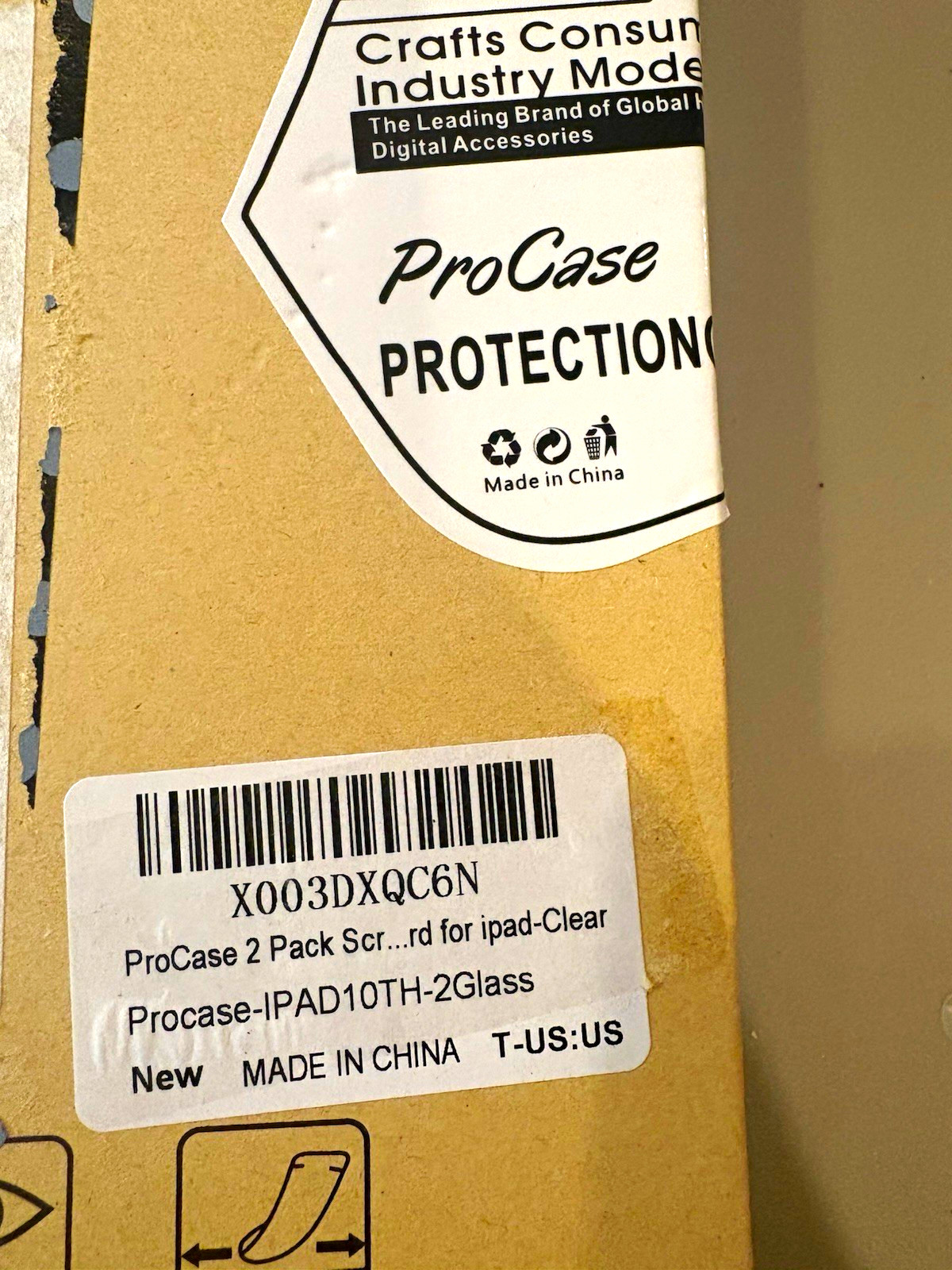 ProCase Tempered Glass Screen Protector 2 Pack Clear for iPad 10th Gen 10.9"