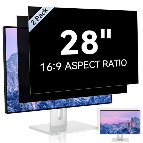 2 Pack 28 Inch Privacy Screen for Widescreen Monitor Anti Glare Filter