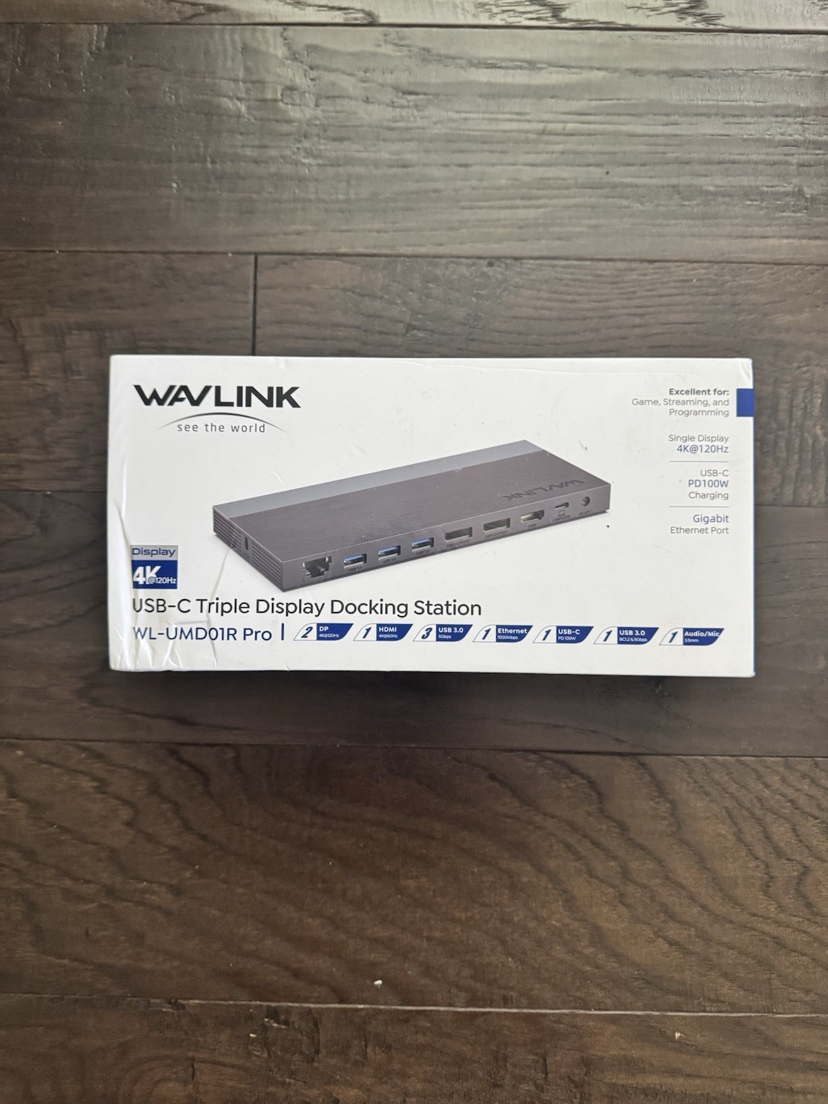 WAVLINK USB-C 4K @ 120Hz Triple display Docking Station WL-UMD01R Pro