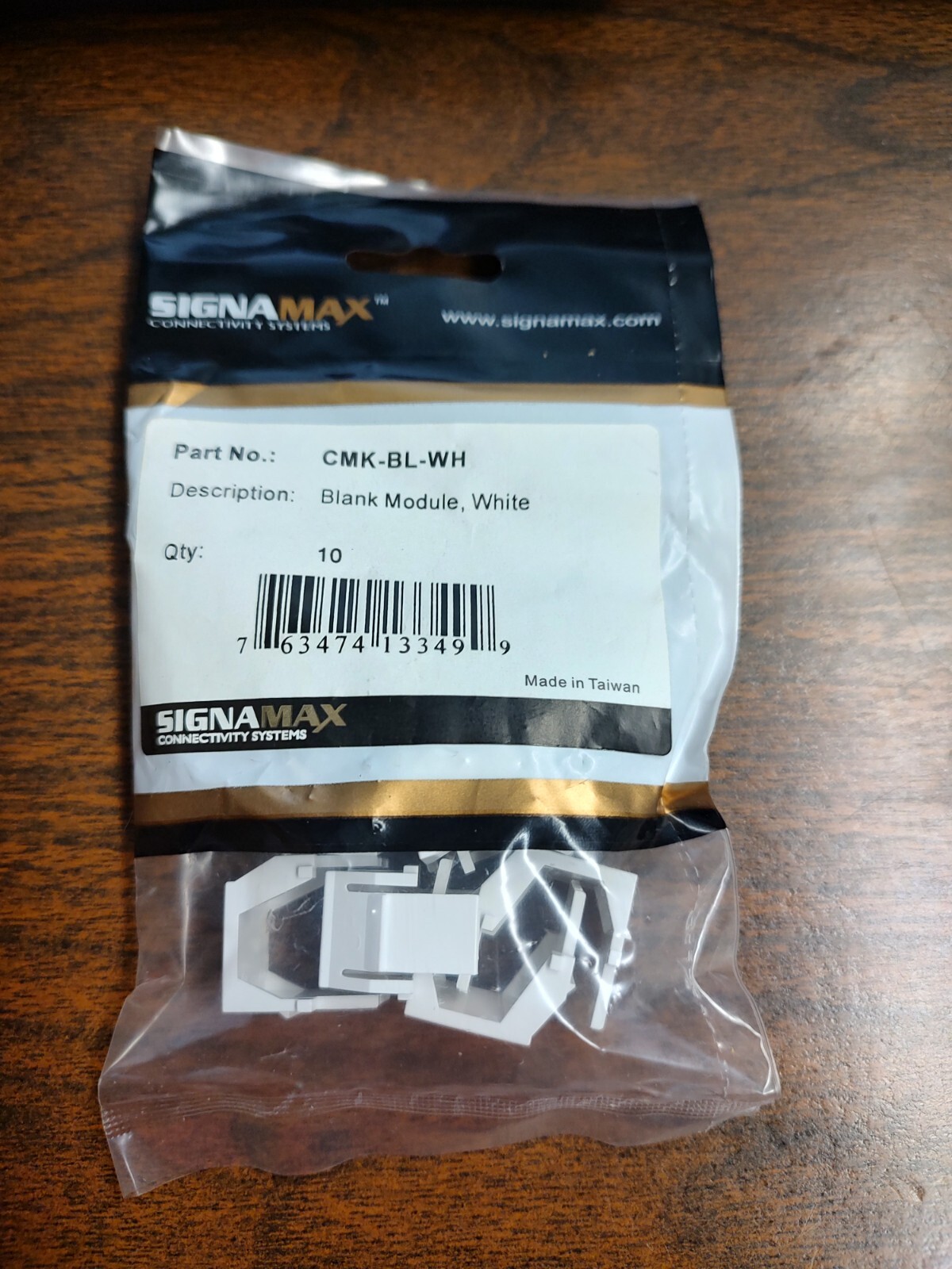 SignaMax CMK-BL-WH  Blank Module, White   Qty pack of 10